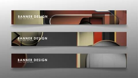 Set the banner abstract background. Rectangular, round in brick and stone col Illustrazione stock