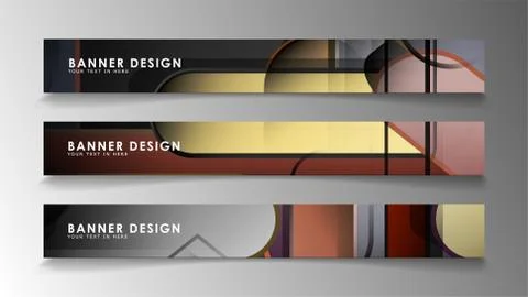 Set the banner abstract background. Rectangular, round in brick and stone col Stock Illustration