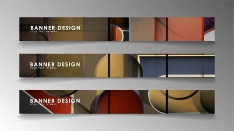 Set the banner abstract background. Rectangular, round in brick and stone col Stock Illustration