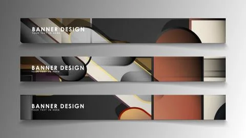 Set the banner abstract background. Rectangular, round in brick and stone col Illustrazione stock