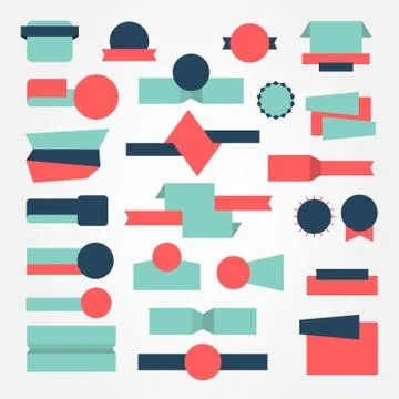 Set of banner and badges Stock Illustration