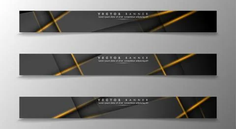 Set a banner background for your design. gold color and shadow of the light l Stock Illustration