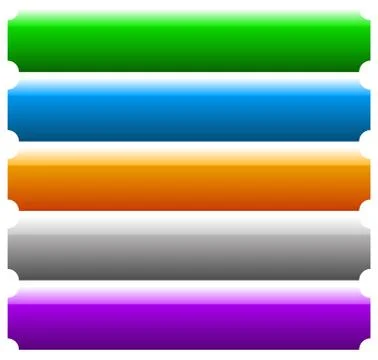 Set of banner, button background. Horizontal rectangular buttons with empty s Illustrazione stock