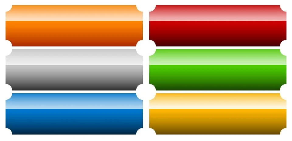 Set of banner, button background. Horizontal rectangular buttons with empty s イラスト素材
