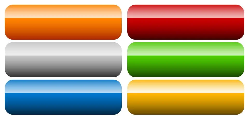 Set of banner, button background. Horizontal rectangular buttons with empty s Illustrazione stock