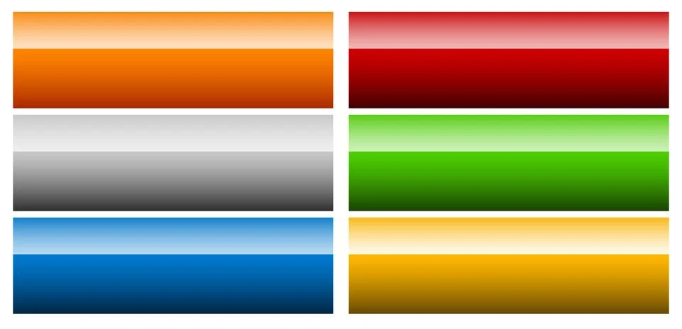 Set of banner, button background. Horizontal rectangular buttons with empty s Illustrazione stock