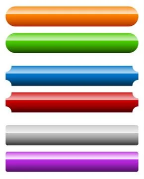 Set of banner, button background. Horizontal rectangular buttons with empty s Illustrazione stock