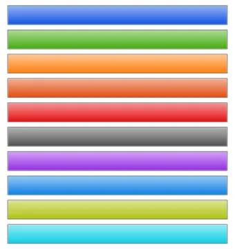 Set of banner, button, plaque backgrounds (10 colors) Иллюстрация