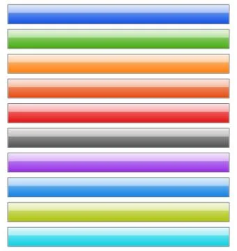 Set of banner, button, plaque backgrounds (10 colors) Ilustración de archivo