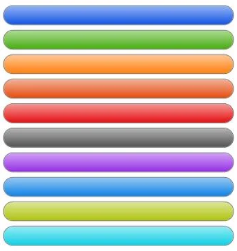 Set of banner, button, plaque backgrounds (10 colors) Ilustración de archivo