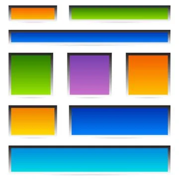 Set of banner / button / plaque backgrounds with frames Ilustración de archivo