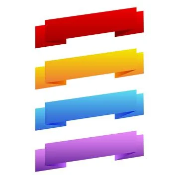 Set of banner, flag shapes.design elements. Vector illustration Stock Illustration