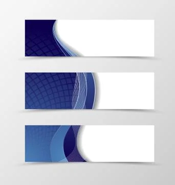 Set of banner grid design Stock Illustration