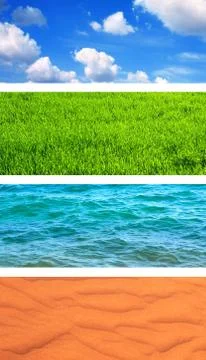 Set of banner with nature elements Stock-Fotos