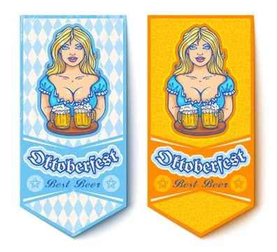 Set banner for Octoberfest Illustrazione stock