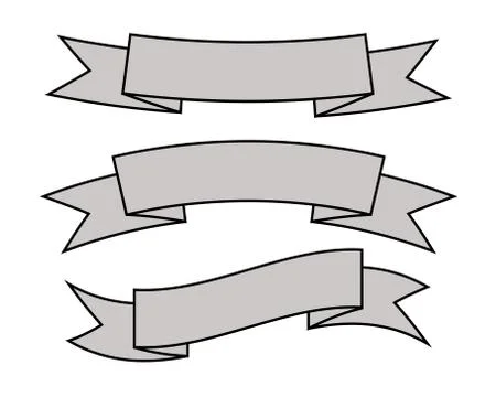 Set of  banner ribbons Stock Illustration
