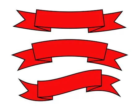 Set of  banner ribbons Stock Illustration