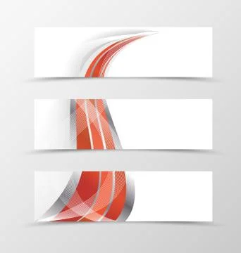 Set of banner smooth design Stock Illustration