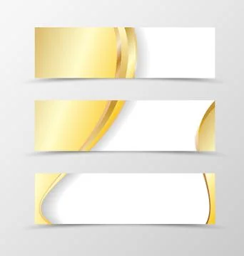 Set of banner smooth design Stock Illustration