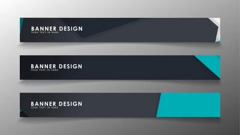 Set of banner templates with abstract background. Modern vector banners with  Ilustración de archivo
