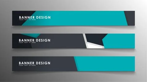 Set of banner templates with abstract background. Modern vector banners with  Stock Illustration