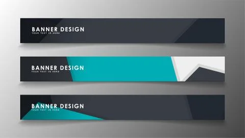 Set of banner templates with abstract background. Modern vector banners with  Ilustración de archivo