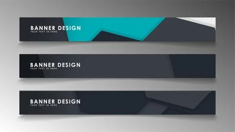 Set of banner templates with abstract background. Modern vector banners with  Ilustración de archivo