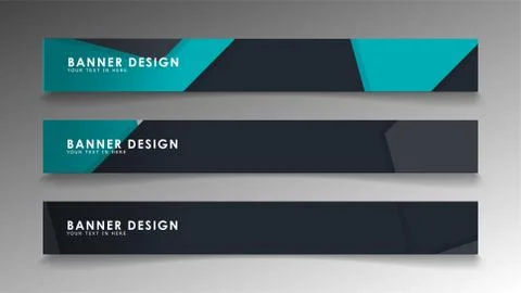 Set of banner templates with abstract background. Modern vector banners with  Stock Illustration