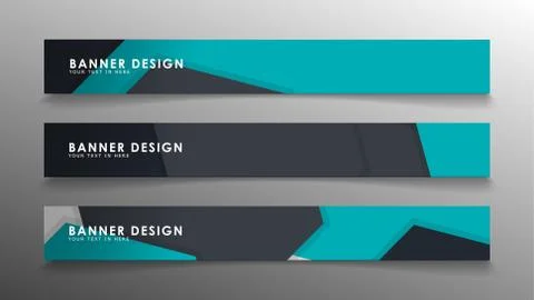 Set of banner templates with abstract background. Modern vector banners with  Ilustración de archivo