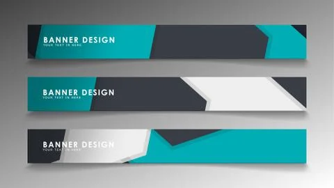 Set of banner templates with abstract background. Modern vector banners with  Ilustración de archivo
