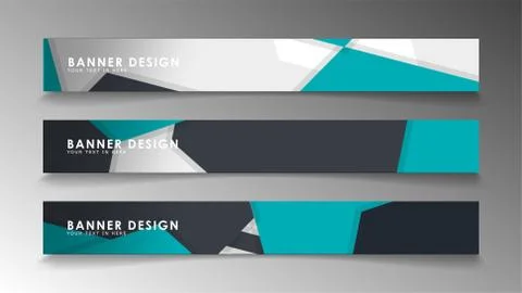 Set of banner templates with abstract background. Modern vector banners with  Ilustración de archivo
