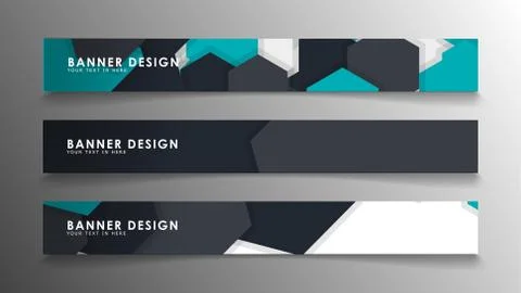 Set of banner templates with abstract background. Modern vector banners with  Ilustración de archivo