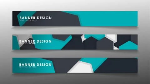 Set of banner templates with abstract background. Modern vector banners with  Ilustración de archivo