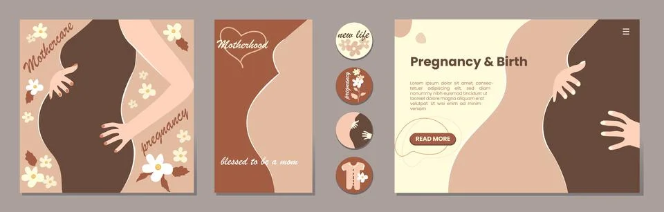 Set of banner templates  Stock Illustration