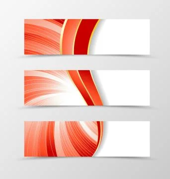 Set of banner vortex design Stock Illustration