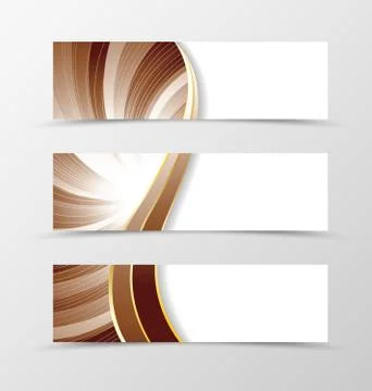 Set of banner vortex design Stock Illustration
