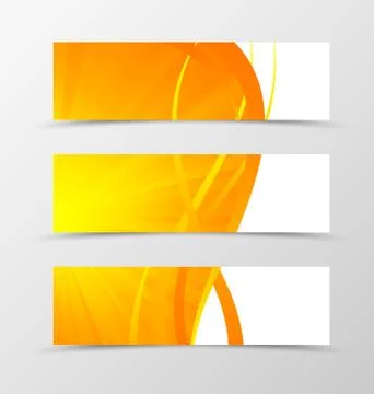 Set of banner wave design Stock Illustration