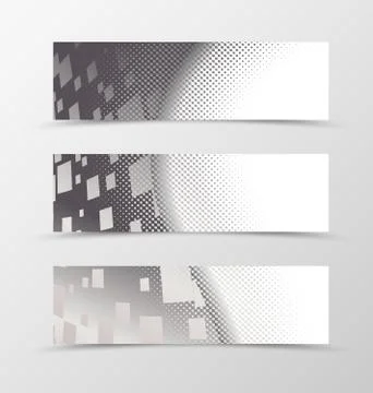 Set of banner wave design Illustrazione stock