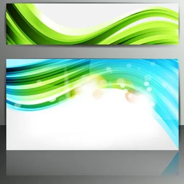 Set of banners with abstract lines Stock Illustration