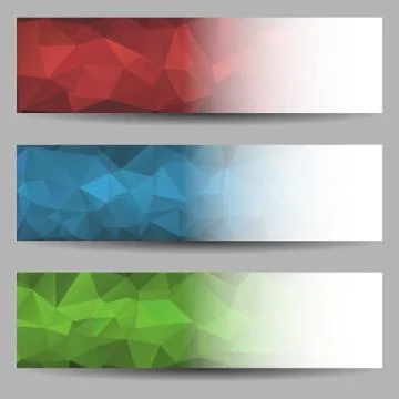 Set of banners with abstract triangles Stock-Illustration