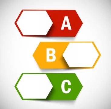Set of banners with alphabet Stock Illustration