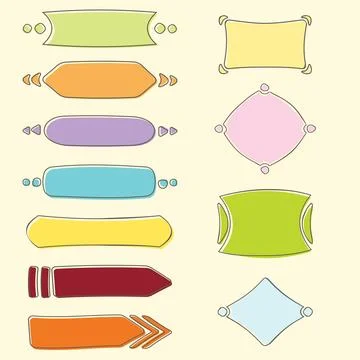 Set of banners and frames Stock Illustration