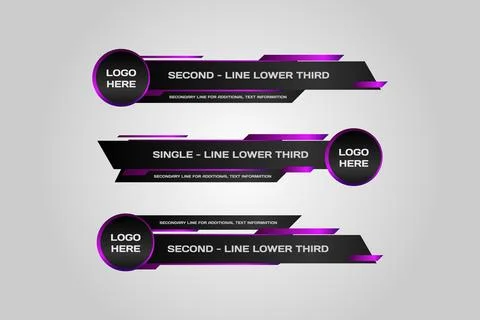 Set banners and lower thirds for news channel design vector イラスト素材