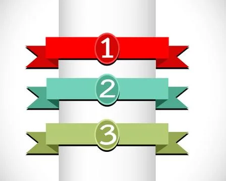 Set of banners and ribbons Stock Illustration