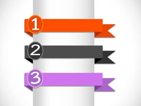 Set of banners and ribbons Stock Illustration