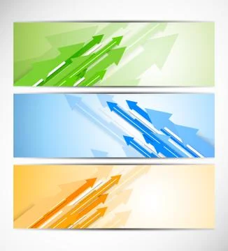 Set of banners with arrows Stock Illustration