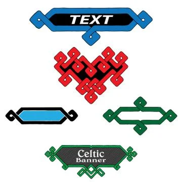 A set of banners in Celtic style Stock Illustration