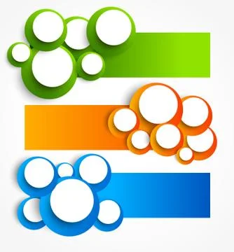 Set of banners with circles Stock Illustration