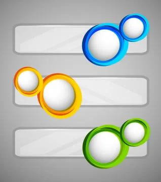 Set of banners with circles Stock Illustration