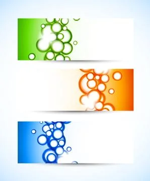 Set of banners with circles Stock Illustration